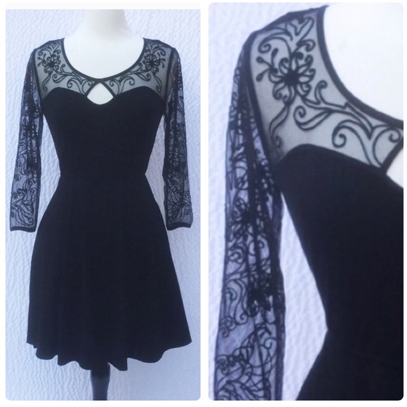 eshakti Dresses & Skirts - New Eshakti Black Fit & Flare Dress M 8